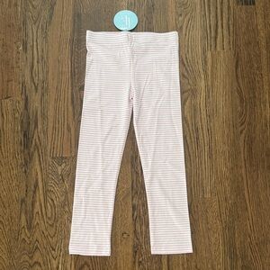 Little English Pink And White Striped Leggings
